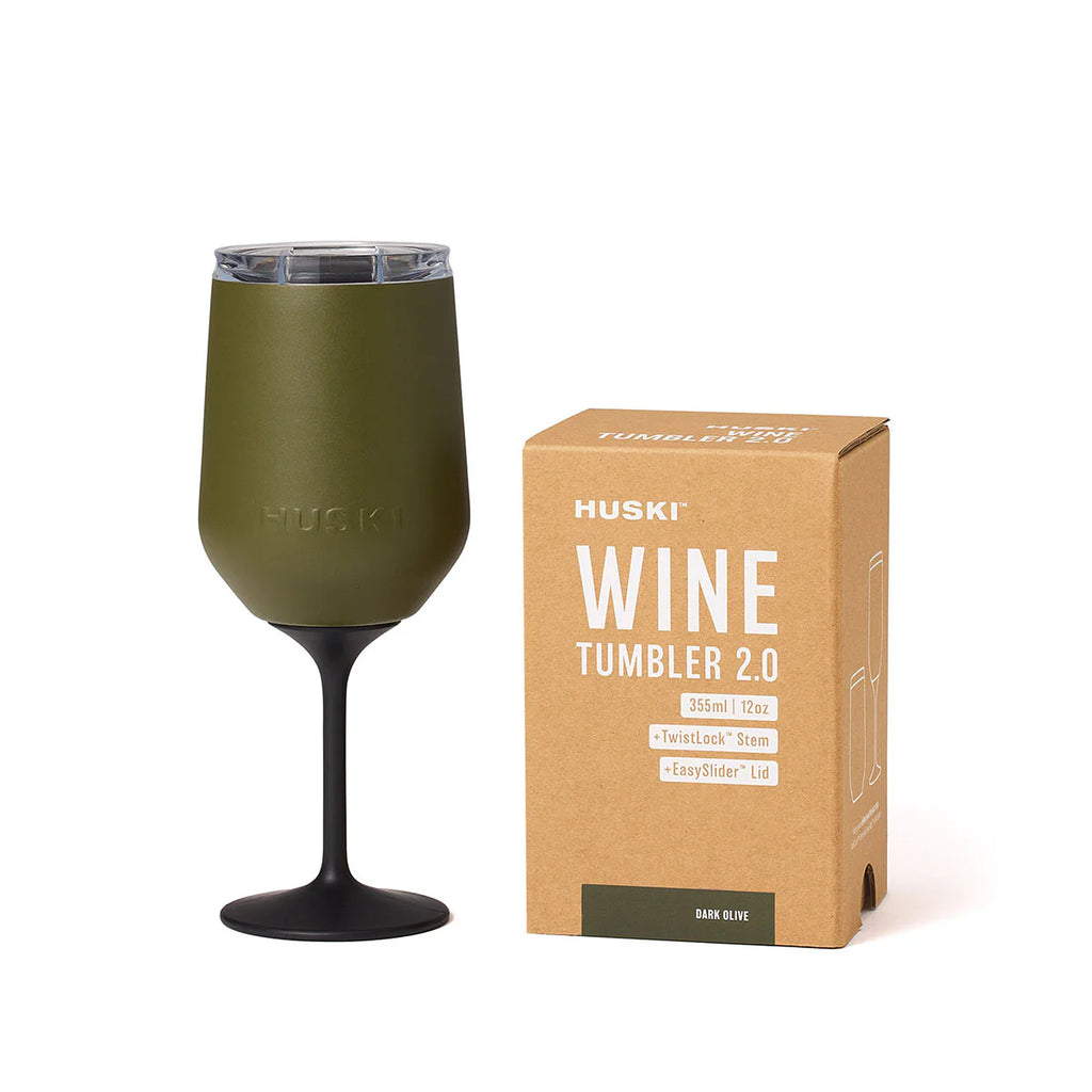 Huski Wine Tumbler 2.0 -Dark Olive (Limited Release)